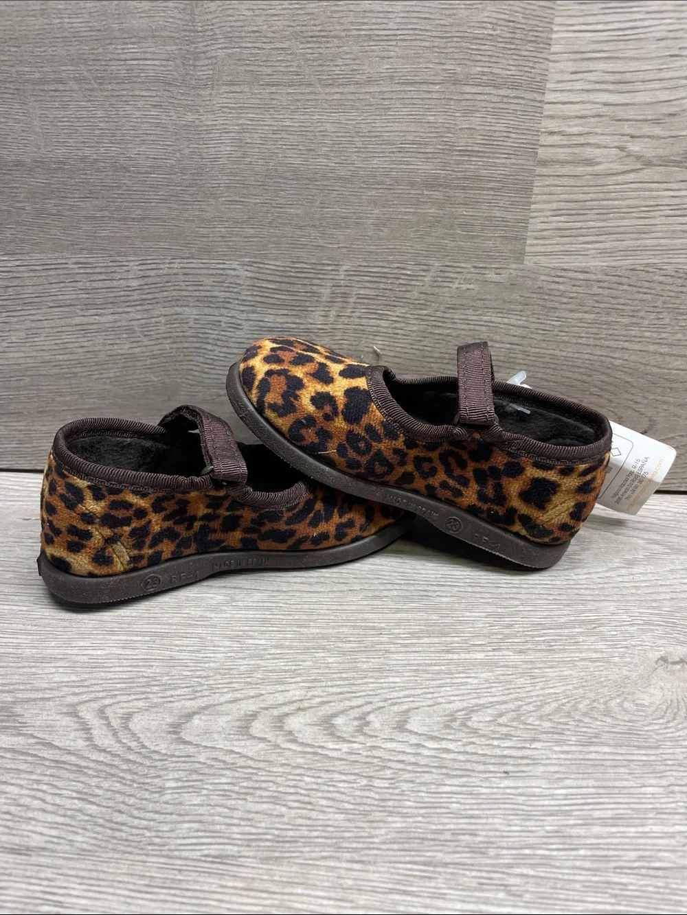 Cienta Leopard Print Mary Janes in Brown and Black #1542